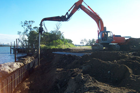 Palplanche Construction de mur