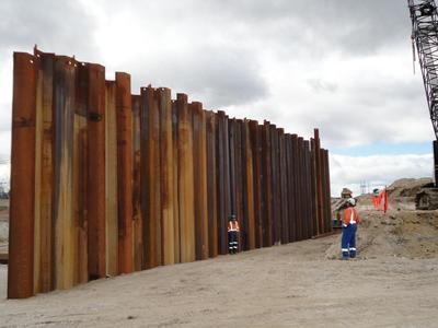 Conception du système de soutien de Palplanches en acier cofferdam